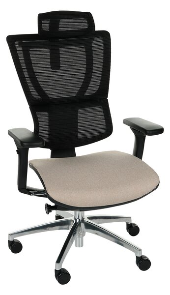 Siatkowy, ergonomiczny fotel biurowy Ioo B Color z zagłówkiem