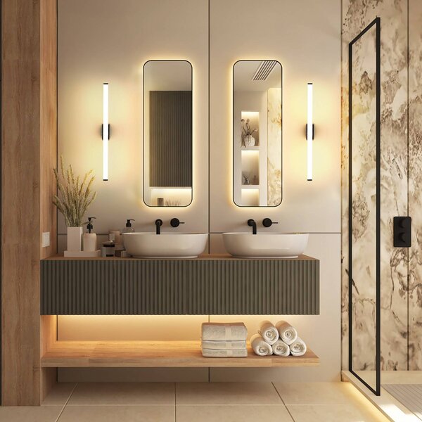 Molto Luce Kinkiet VINA S, czarny, łazienka, aluminium, nowoczesny