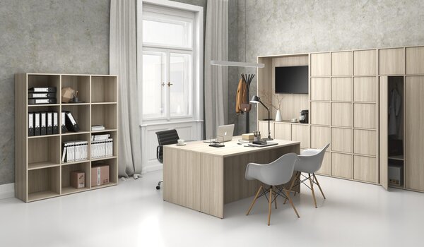 Szafa biurowa FRAME, czarna podstawa, 12x drzwi, 1299 x 450 x 2185 mm, PUSH-lock, dąb naturalny