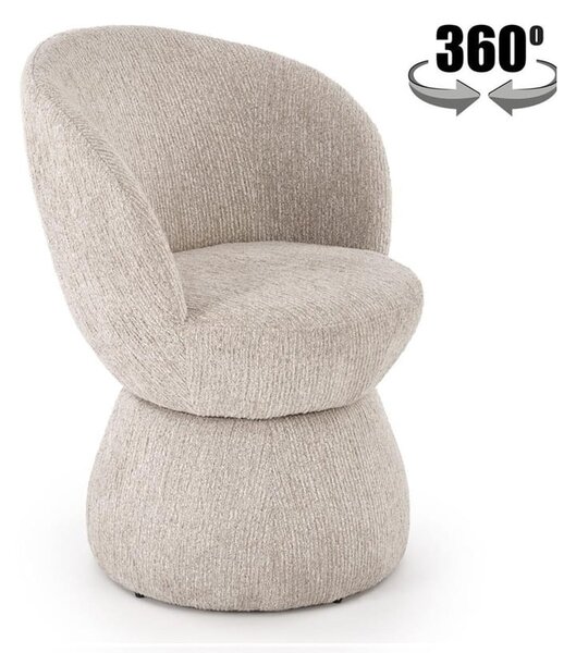 Beżowy designerski fotel do jadalni | Umeblowana.com