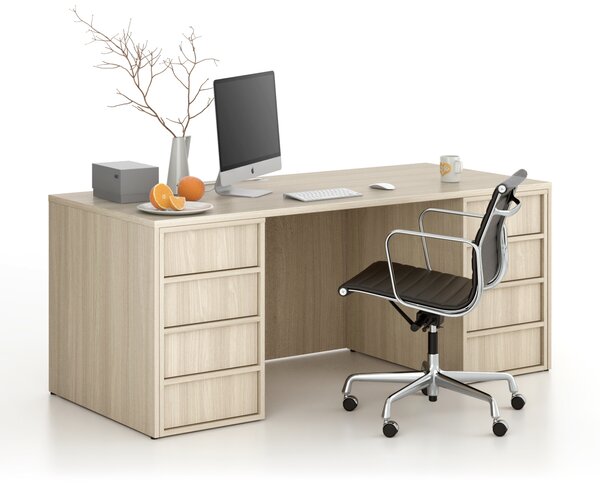 Kontener biurowy FRAME, 428 x 763 x 721 mm, dąb naturalny