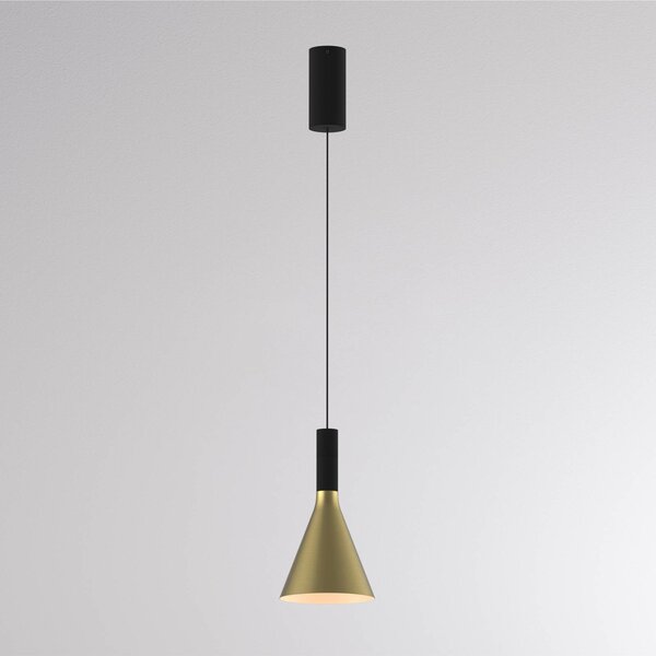 Molto Luce Lampa wisząca LORA I, możliwość ściemniania, mosiężny / złoty, salon / jadalnia, metal, nowoczesny