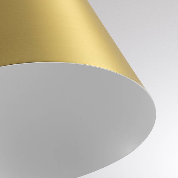 Molto Luce Lampa wisząca LORA I, możliwość ściemniania, mosiężny / złoty, salon / jadalnia, metal, nowoczesny