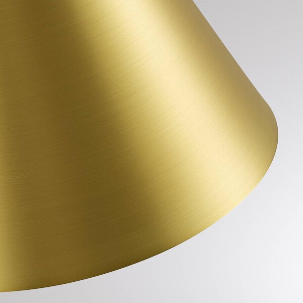 Molto Luce Lampa wisząca na szynie LED LORA I, mosiężna, Ø 15 cm, 40°, CCT, 3-fazowa I, mosiężny / złoty, salon / jadalnia, metal, nowoczesny