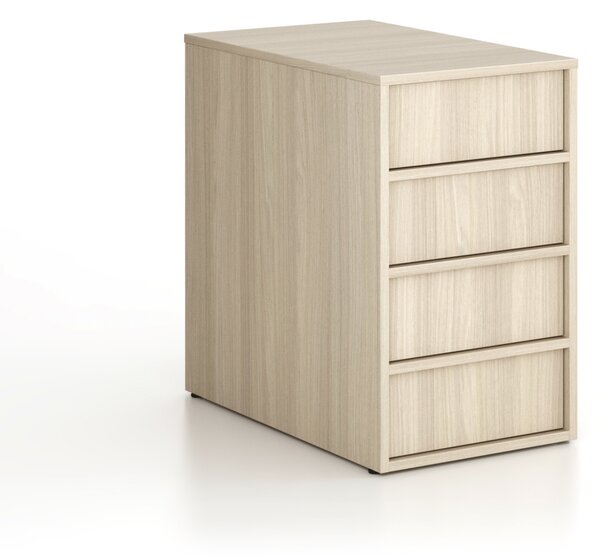 Kontener biurowy FRAME, 428 x 763 x 721 mm, dąb naturalny