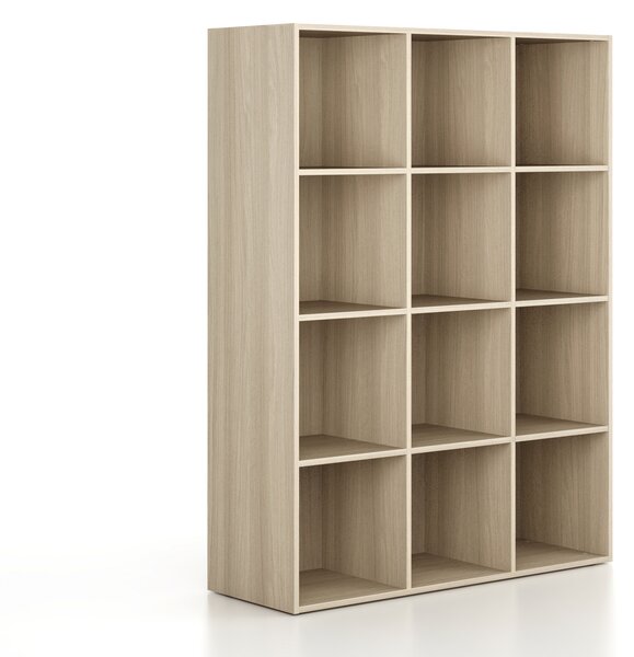 Regał FRAME, dolny, 3 kolumny, 1735 x 1299 x 450 mm, dąb naturalny