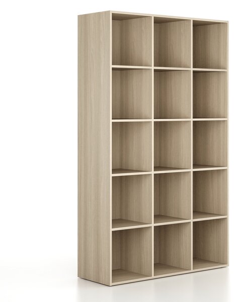 Regał FRAME, wysoki, 3 kolumny, 2162 x 1299 x 450 mm, dąb naturalny