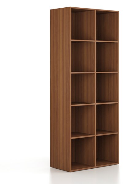 Regał FRAME, wysoki, 2 kolumny, 2162 x 872 x 450 mm, orzech