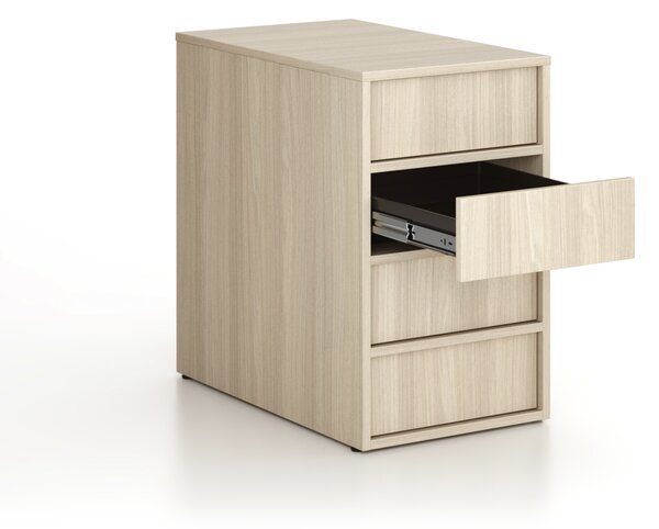 Kontener biurowy FRAME, 428 x 763 x 721 mm, dąb naturalny