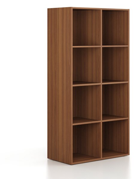 Regał FRAME, dolny, 2 kolumny, 1735 x 872 x 450 mm, orzech
