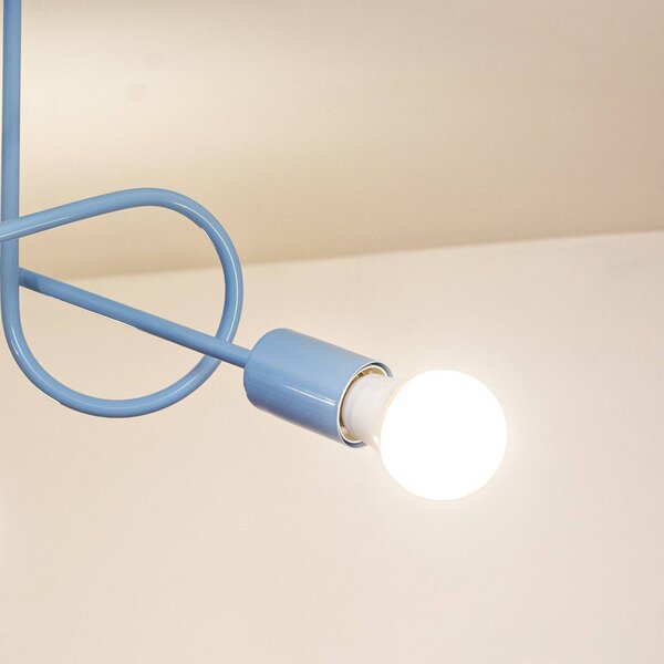 Lampa sufitowa Oxford HELAM, możliwość ściemniania, niebieski, salon / jadalnia, metal