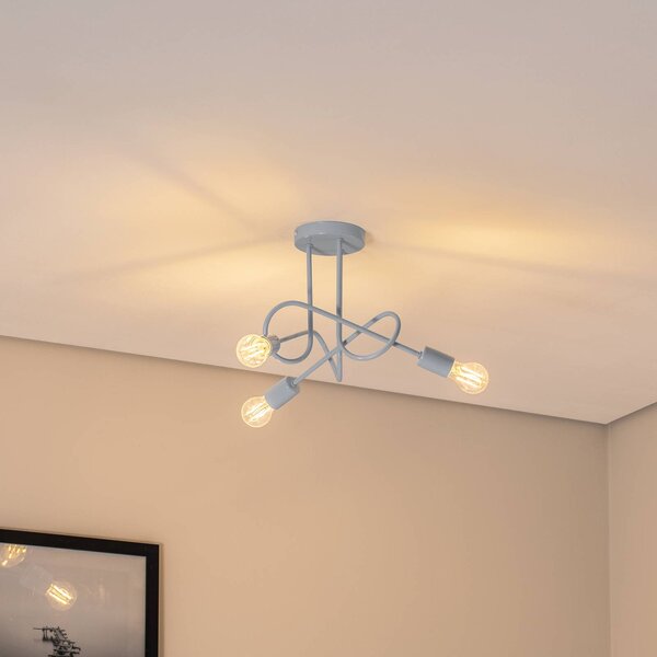 Lampa sufitowa Oxford HELAM, możliwość ściemniania, niebieski, salon / jadalnia, metal