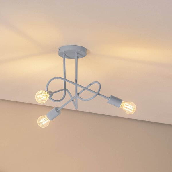 Lampa sufitowa Oxford HELAM, możliwość ściemniania, niebieski, salon / jadalnia, metal