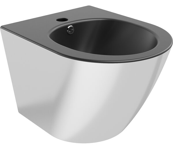 Mexen Lena bidet wiszący, czarny mat/srebrny - 35224874