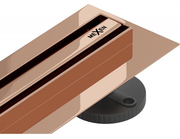 Mexen Flat 360° Slim odpływ liniowy obrotowy 60 cm, różowe złoto - 1641060