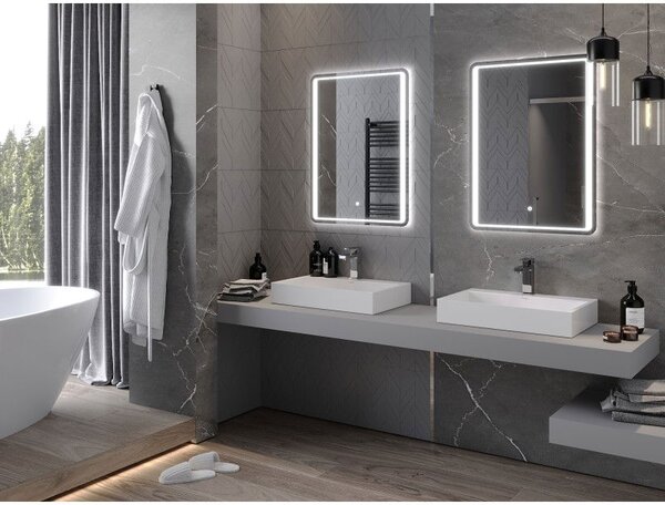 Mexen Zusa lustro łazienkowe podświetlane 60 x 80 cm, LED 6000K, antypara - 9808-060-080-611-00