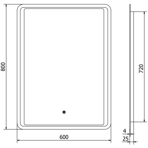 Mexen Zusa lustro łazienkowe podświetlane 60 x 80 cm, LED 6000K, antypara - 9808-060-080-611-00
