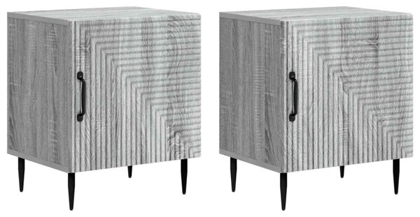 Szafka nocna 2 szt. szary sonoma 43 x 34,5 x 50 cm