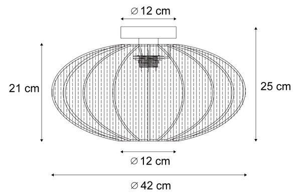Designerska lampa sufitowa beżowa - Bida