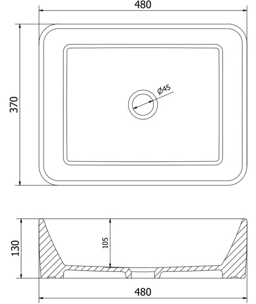 Mexen Catia umywalka nablatowa 48 x 37 cm, fioletowa - 21314855