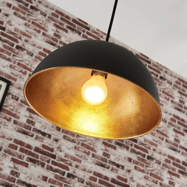 Lampa wisząca Leya Lindby, możliwość ściemniania, czarny, salon / jadalnia, metal, nowoczesny