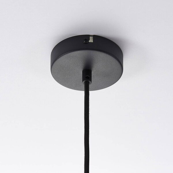 Lampa wisząca Leya Lindby, możliwość ściemniania, czarny, salon / jadalnia, metal, nowoczesny