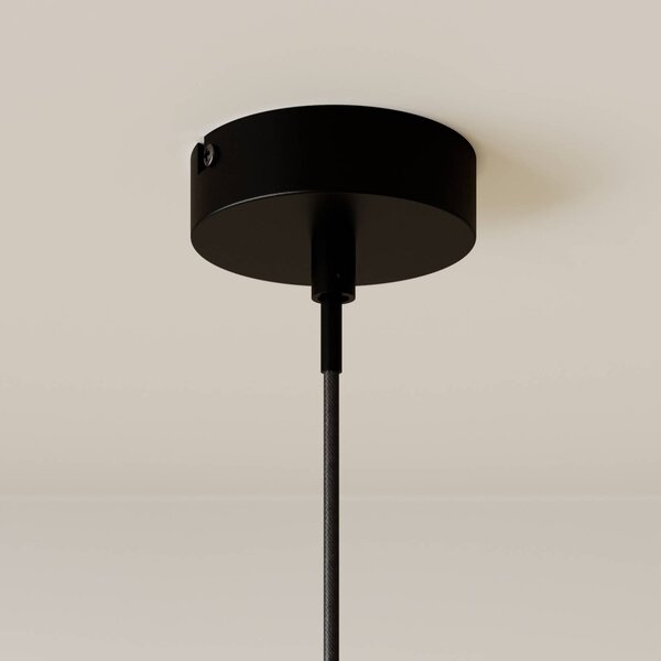 Lampa wisząca Fabronia Lindby, możliwość ściemniania, czarny, salon / jadalnia, metal, nowoczesny