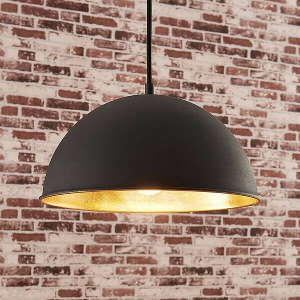 Lampa wisząca Leya Lindby, możliwość ściemniania, czarny, salon / jadalnia, metal, nowoczesny