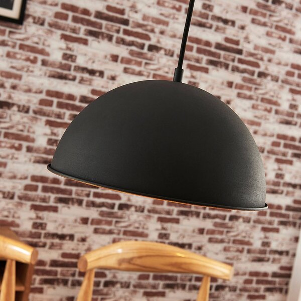 Lampa wisząca Leya Lindby, możliwość ściemniania, czarny, salon / jadalnia, metal, nowoczesny