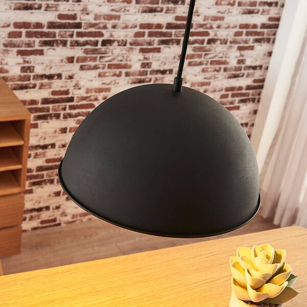Lampa wisząca Leya Lindby, możliwość ściemniania, czarny, salon / jadalnia, metal, nowoczesny