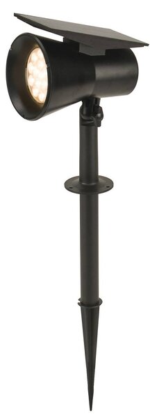 Prios LED reflektor słoneczny Birko, wysokość 56 cm, czarny, szpikulec do ziemi Birko PRIOS, czarny, tworzywo sztuczne, nowoczesny