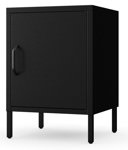 Szafka nocna metalowa na nóżkach czarna, 424x595x400 mm: MIA Modern