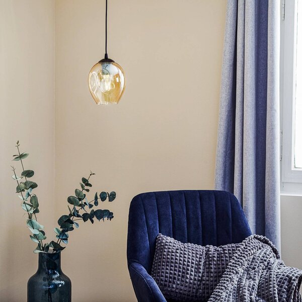 Lampa wisząca szklana Starla EMIBIG LIGHTING, możliwość ściemniania, czarny, salon / jadalnia, szkło, nowoczesny