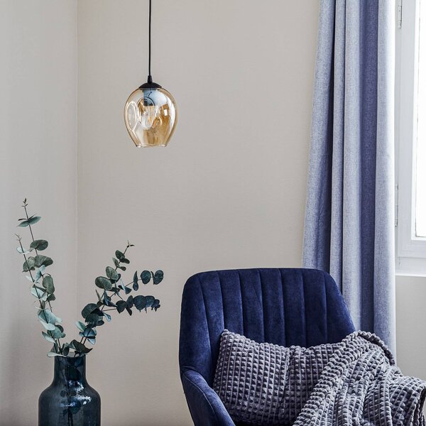 Lampa wisząca szklana Starla EMIBIG LIGHTING, możliwość ściemniania, czarny, salon / jadalnia, szkło, nowoczesny