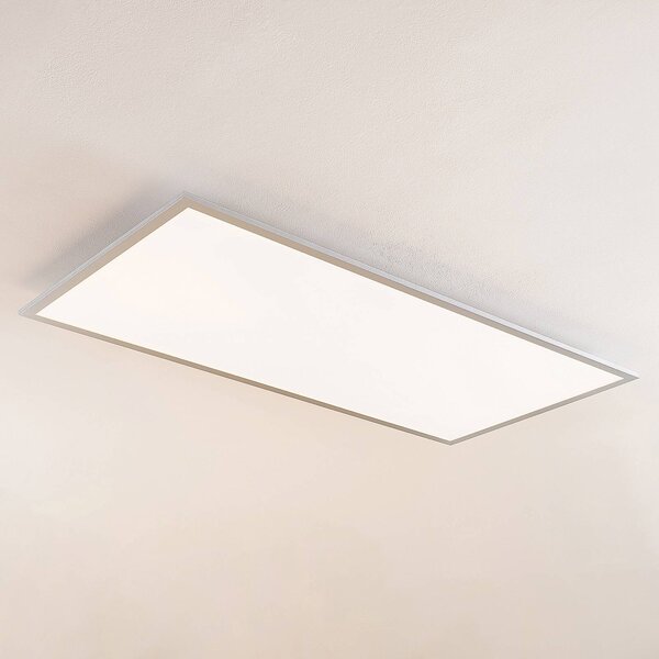 Panel LED Zento Lindby, możliwość ściemniania, aluminiowy / szary / cynkowy, kuchnia, tworzywo sztuczne, nowoczesny