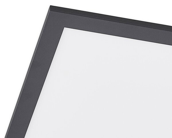 Panel LED Nelios Lindby, możliwość ściemniania, czarny, kuchnia, aluminium, nowoczesny