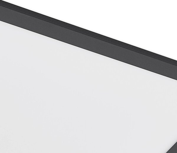 Panel LED Nelios Lindby, możliwość ściemniania, czarny, kuchnia, aluminium, nowoczesny