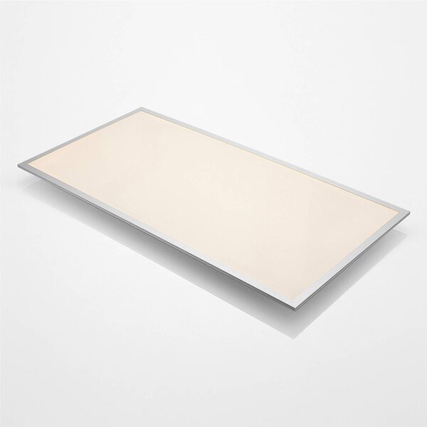 Panel LED Zento Lindby, możliwość ściemniania, aluminiowy / szary / cynkowy, kuchnia, tworzywo sztuczne, nowoczesny