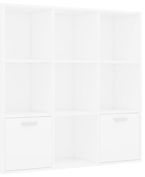 Regał na książki, biały, 98x30x98 cm, materiał drewnopochodny