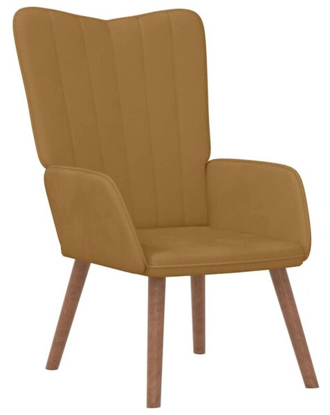 Fotel, brÄ zowy, obity aksamitem