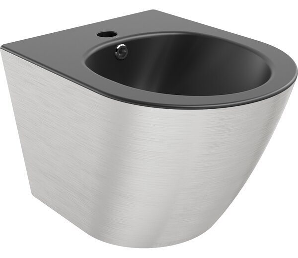 Mexen Lena bidet wiszący, czarny mat/srebrny wzór linie - 35224873