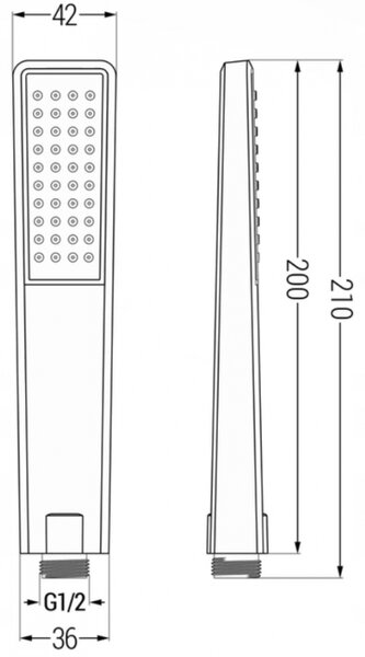 Mexen Uno DR72 zestaw prysznicowy podtynkowy, czarny - 71435DR72-70