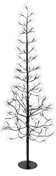 Świąteczna lampa podłogowa czarna choinka 150 cm z LED z timerem IP44 - Caspar