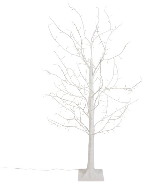 Świąteczna lampa podłogowa białe drzewko 120 cm z LED z timerem IP44 - Ki