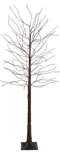Świąteczna lampa podłogowa brązowa drzewko 180 cm z diodami LED i timerem IP44 - Ki