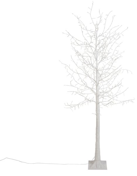 Świąteczna lampa podłogowa białe drzewko 180 cm z diodami LED i timerem IP44 - Ki