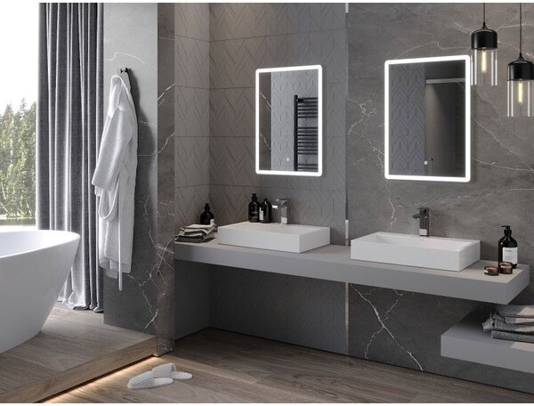 Mexen Navia lustro łazienkowe podświetlane 50 x 70 cm, LED 6000K, antypara - 9803-050-070-611-00