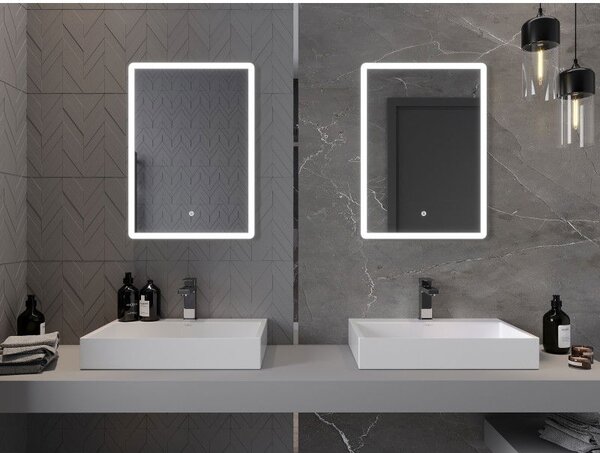 Mexen Navia lustro łazienkowe podświetlane 50 x 70 cm, LED 6000K, antypara - 9803-050-070-611-00
