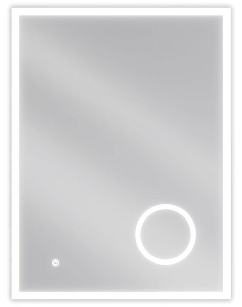 Mexen Kala lustro łazienkowe podświetlane z lusterkiem kosmetycznym 60 x 80 cm, LED 6000K, antypara - 9820-060-080-611-00