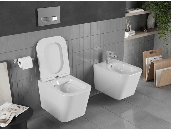 Mexen Teo miska wc Rimless z deską wolnoopadającą slim, duroplast, biała połysk - 30850600